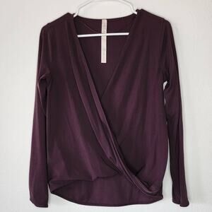Lululemon Full Freedom Long Sleeve Black Cherry Nulu